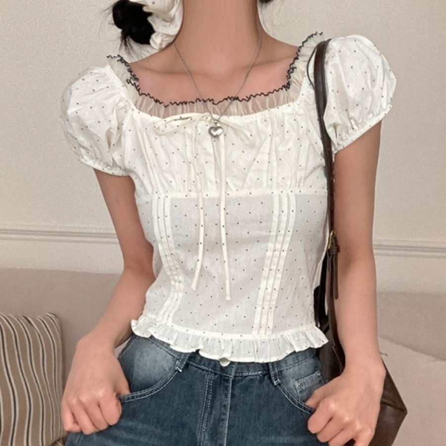 Corset Waist Cinch - Atasan Wanita Model Korea Lengan Pendek