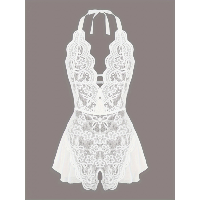 Lace Teddy Lingerie - Teddy Berbahan Jaring Renda Menawan, Bodysuit