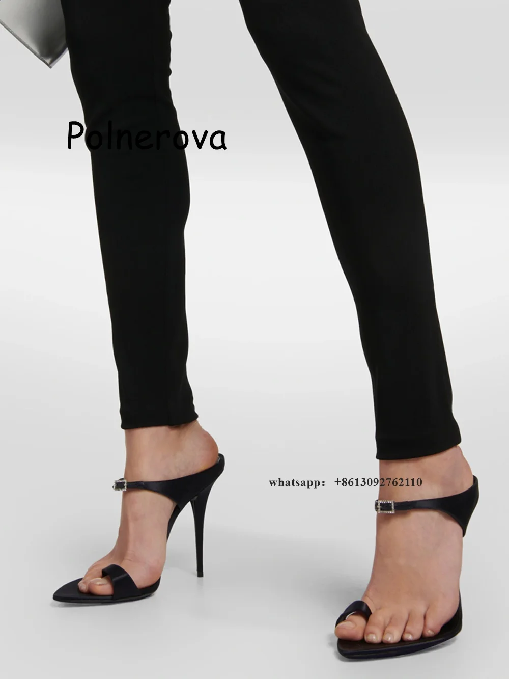 Slip Dress Satin - Sandal Flip Flop jari terbuka wanita,