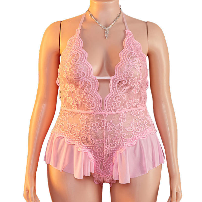 Lace Teddy Lingerie - Lingerie Seksi Teddy Plus Size 1XL-4XL,