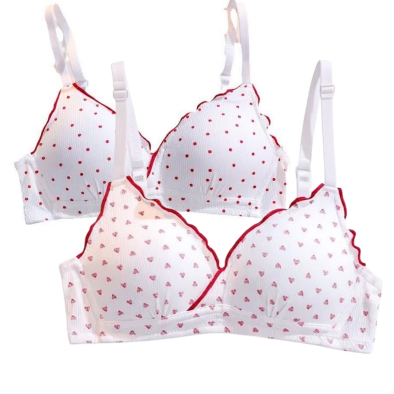 Bralette Wireless Soft - Set Bra Nirkabel Manis dan Lucu,
