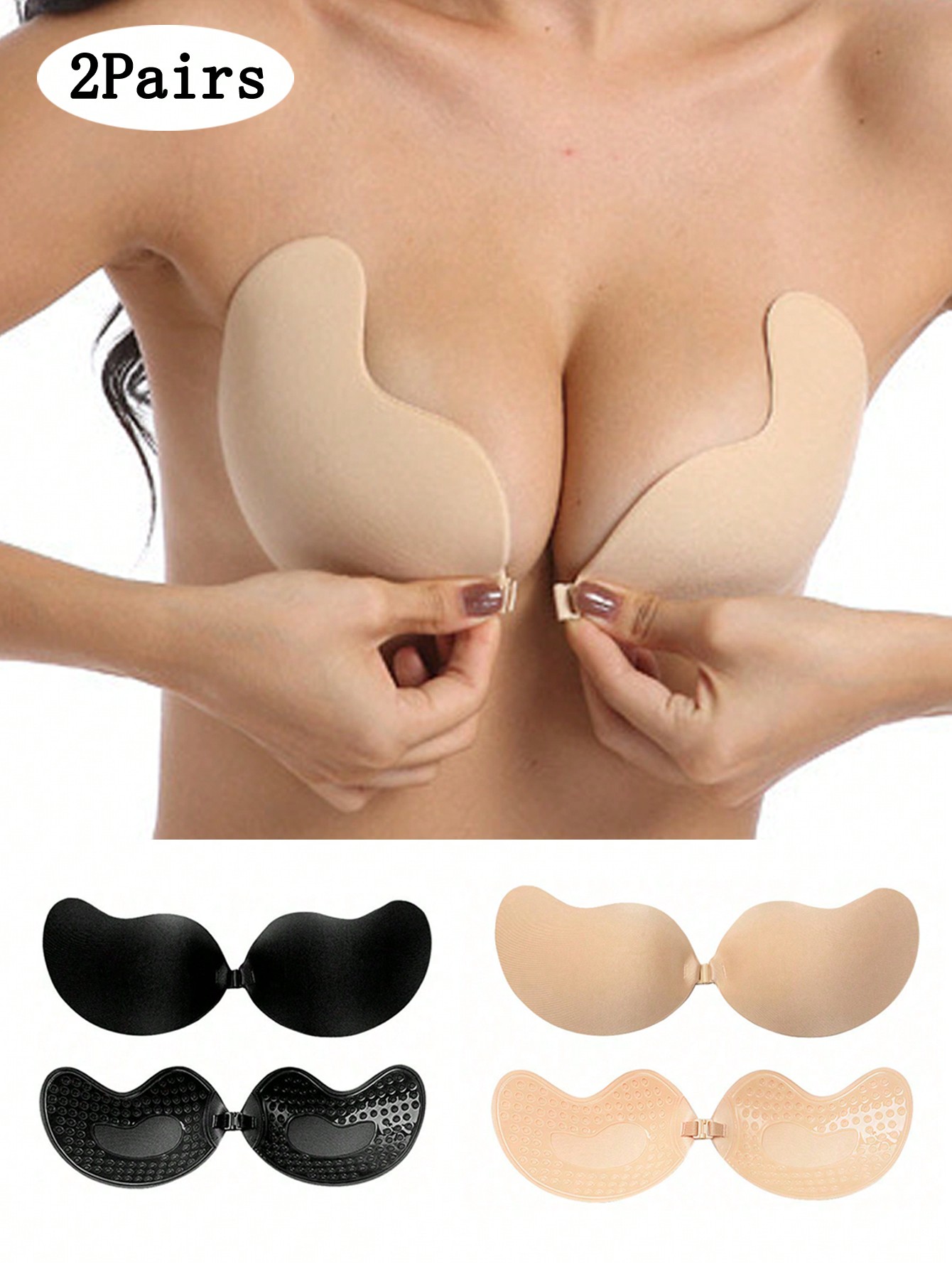 Push Up Bra Padded - 2 Paket Bantalan Push-Up Tanpa Tali