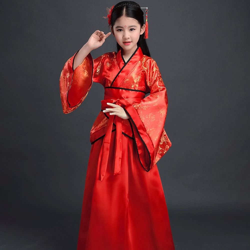 Kostum Kuno Anak-anak Etnis Mo - Robe Silk Women ulasan dan harga