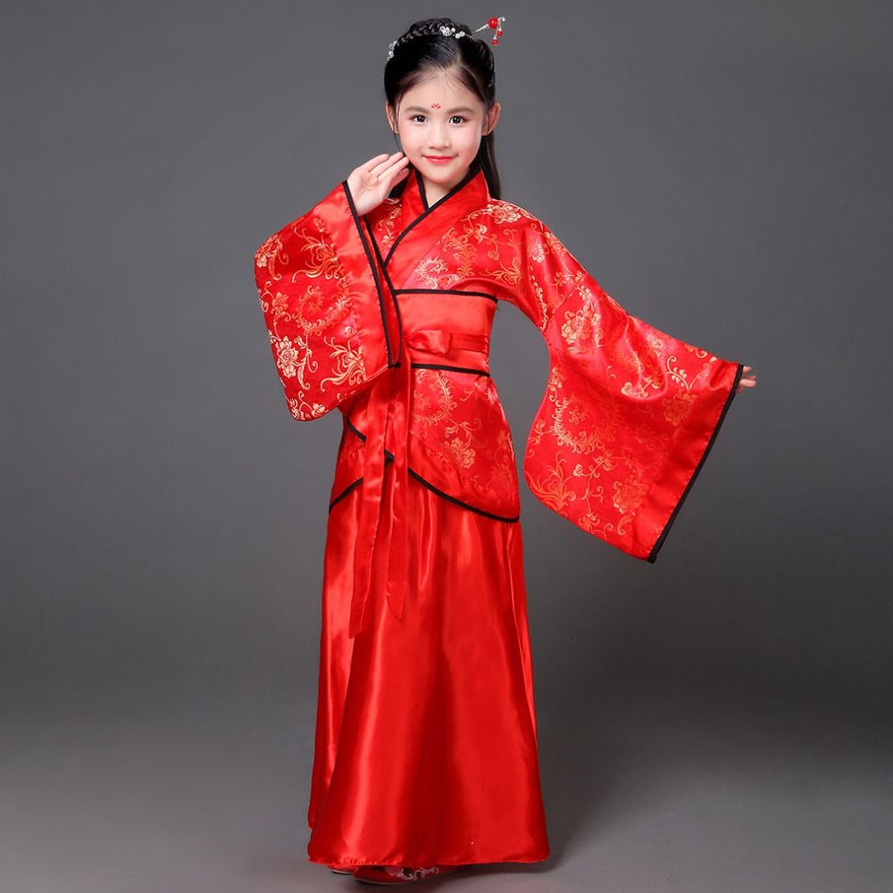 Kostum Kuno Anak-anak Etnis Mo - Robe Silk Women ulasan dan harga