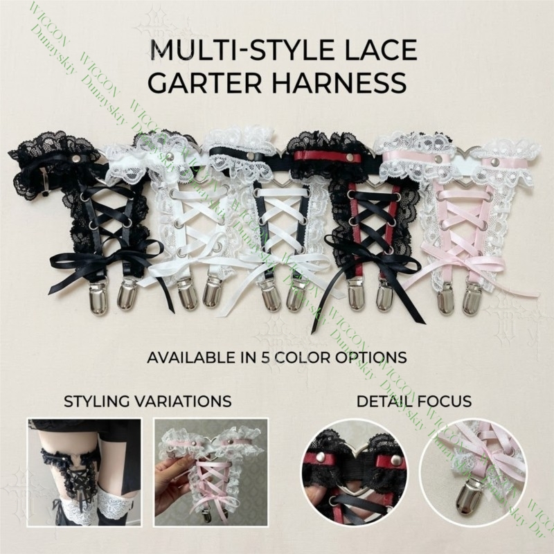 Jirai Kei Figure Ribbon Buckle - Garter Belt Set ulasan dan harga
