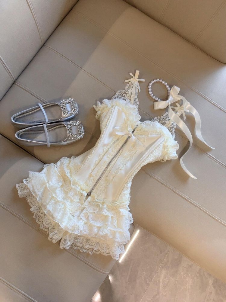 Set atasan bustier renda imut  - Cami Top Lace ulasan dan harga