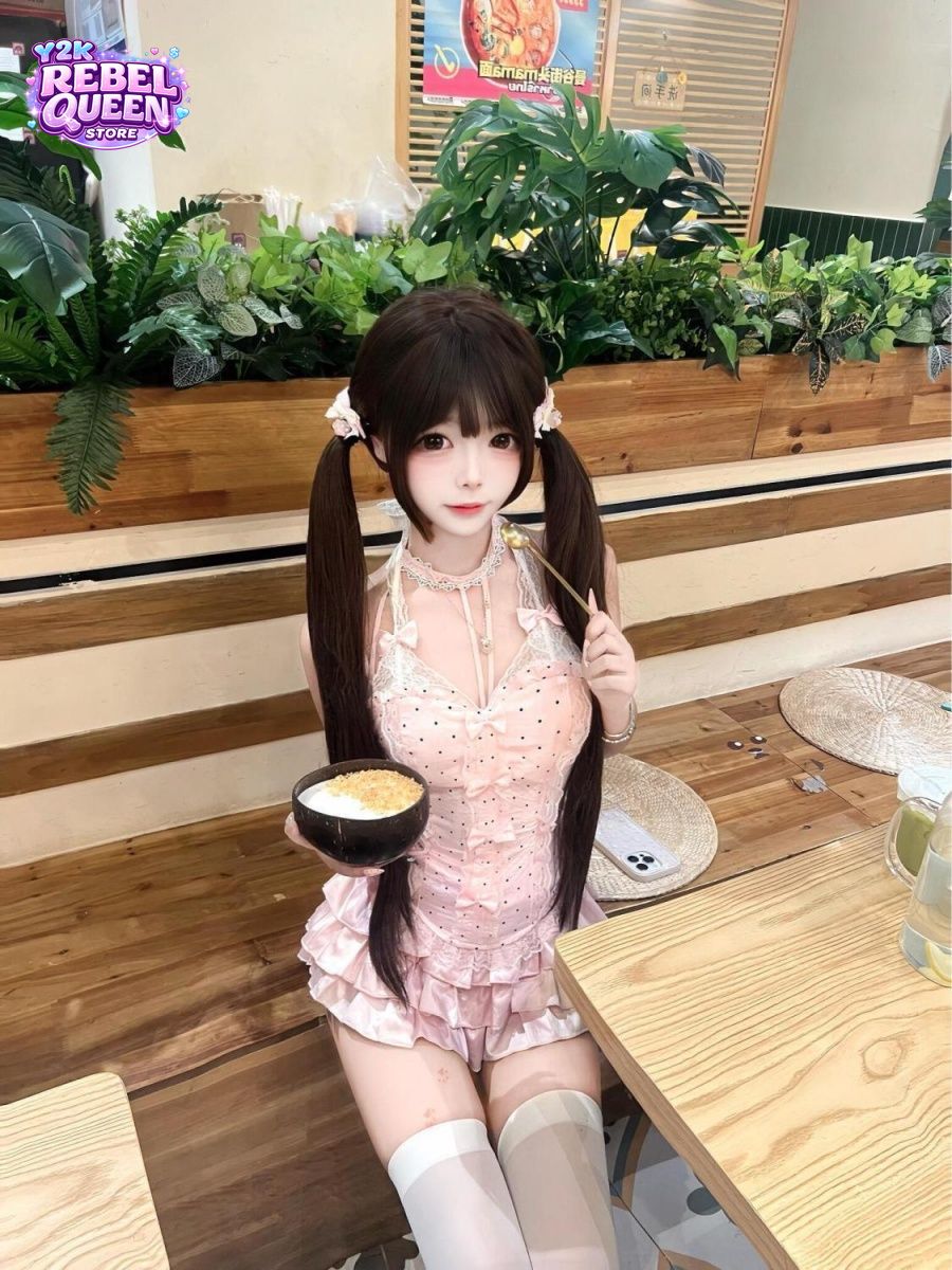 Sweet Pure Desire Coquette Set - Cami Top Lace ulasan dan harga