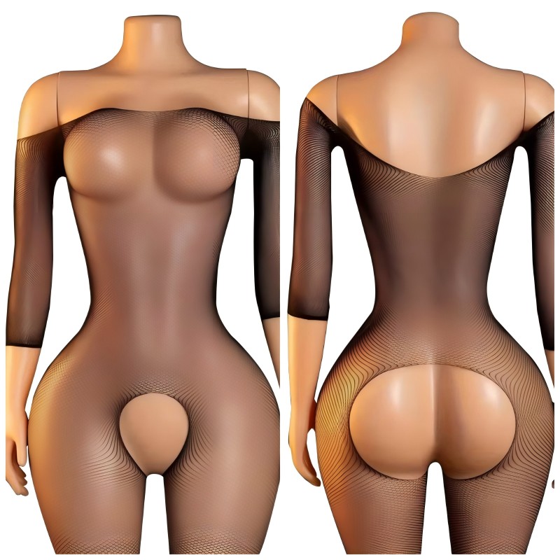 Stoking Jaring Ikan Hitam Seks - Bodystocking Fishnet ulasan dan harga