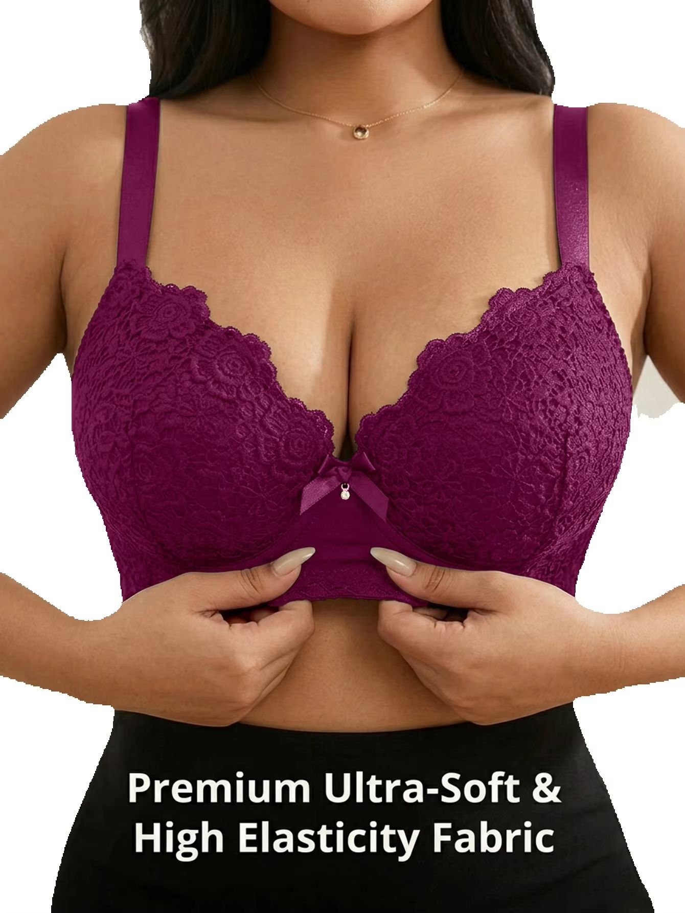 BH Wanita Plus Size Floral Pus - Push Up Bra Padded ulasan dan harga