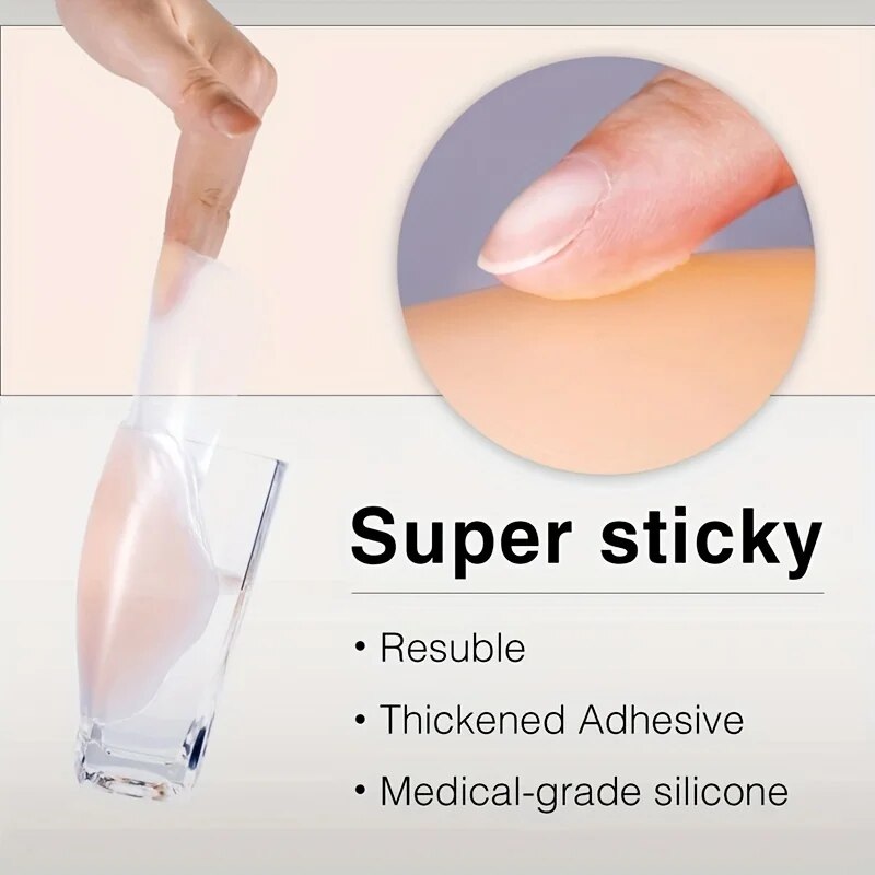 1 pasang silikon penutup putin - Silicone Bra Adhesive ulasan dan harga