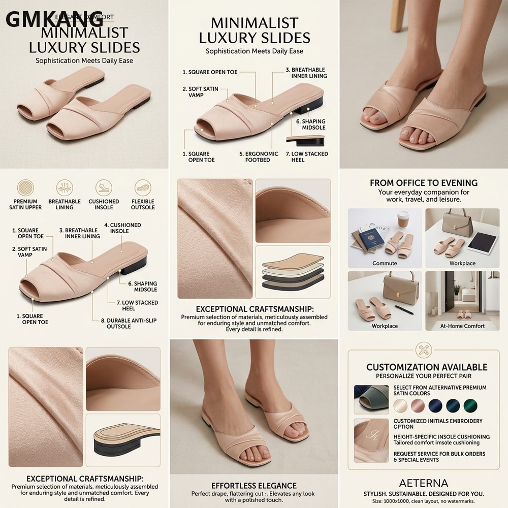 GMKANG Sandal Wanita Satin Uju - Slip Dress Satin ulasan dan harga