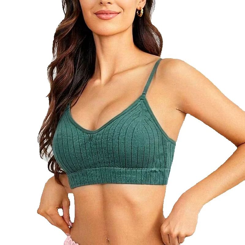 Bralette Rajut Bergaris Wanita - Bralette Wireless Soft ulasan dan harga