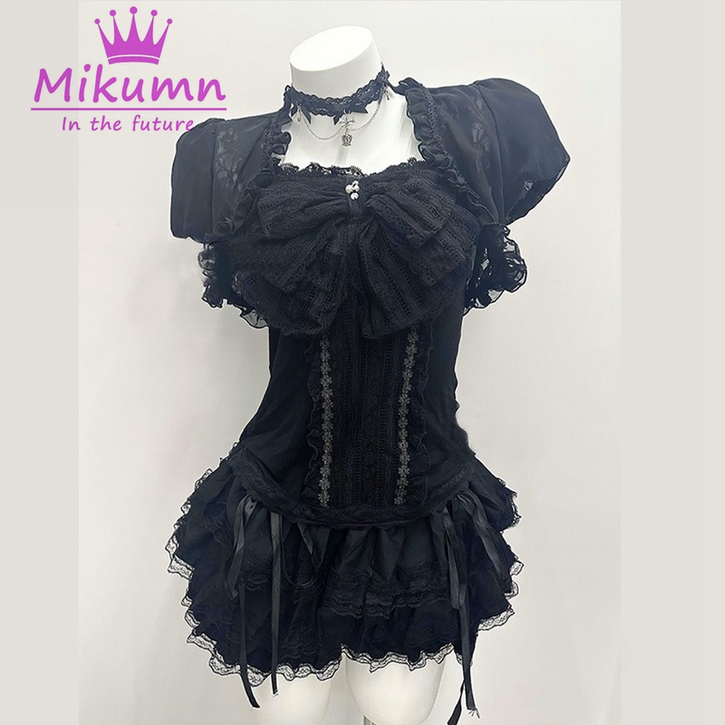 Mikumn Gothic Lolita Set 3 Pot - Cami Top Lace ulasan dan harga