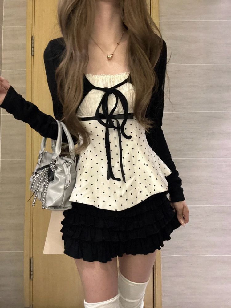 Set 3 Potong Pakaian Wanita da - Cami Top Lace ulasan dan harga