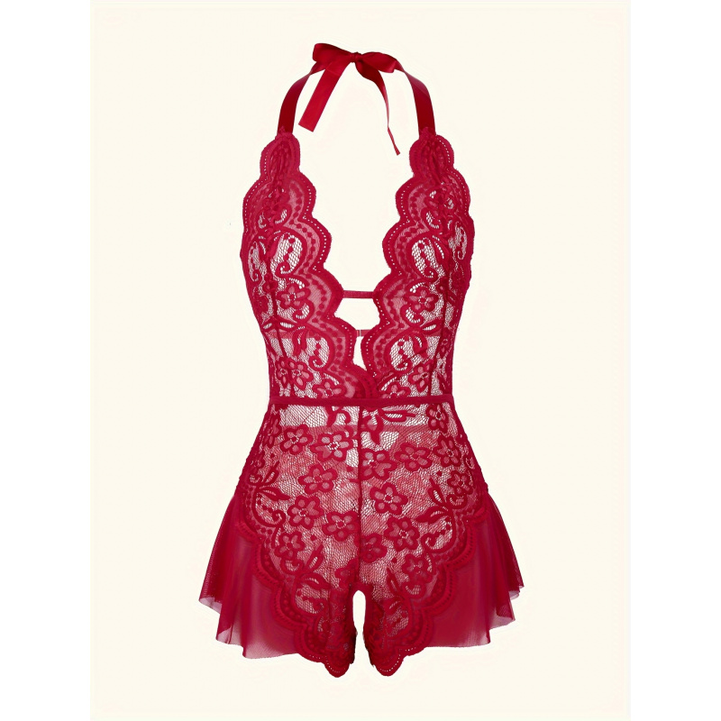 Teddy Berbahan Jaring Renda Me - Lace Teddy Lingerie ulasan dan harga
