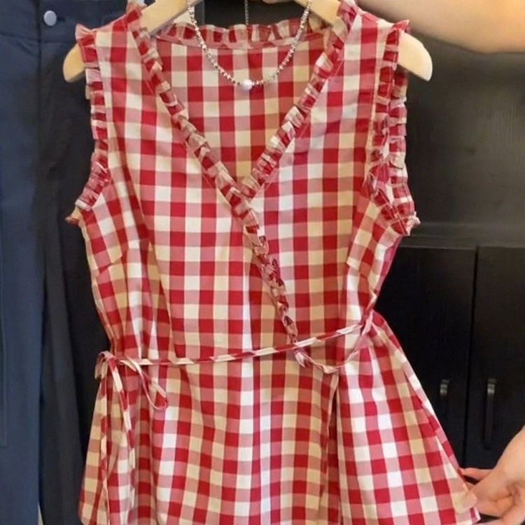 Rompi Tanpa Lengan Kotak-kotak - Corset Waist Cinch ulasan dan harga