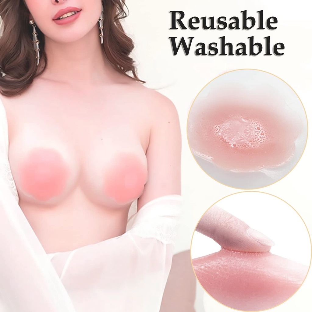 6/12PCS Perekat Dada Tak Terli - Silicone Bra Adhesive ulasan dan harga