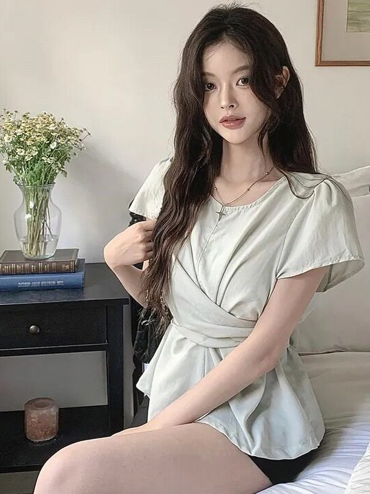 Sweter Gaya Korea Kemeja Kecil - Corset Waist Cinch ulasan dan harga