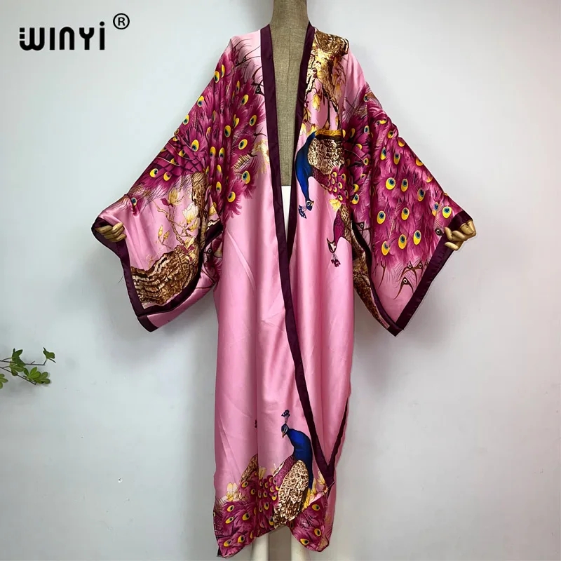WINYI 2022 Gaun Kimono Kaftan  - Robe Silk Women ulasan dan harga
