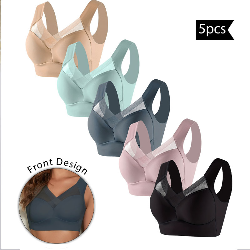 5 Buah Bra Olahraga Wanita Bra - Bralette Wireless Soft ulasan dan harga