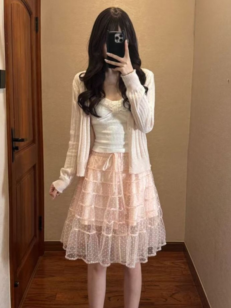 Set 3 potong atasan rajutan ca - Cami Top Lace ulasan dan harga