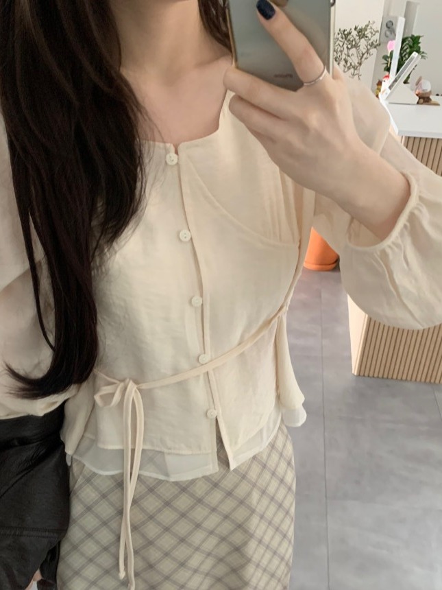 Kemeja Wanita Musim Semi 2026  - Corset Waist Cinch ulasan dan harga