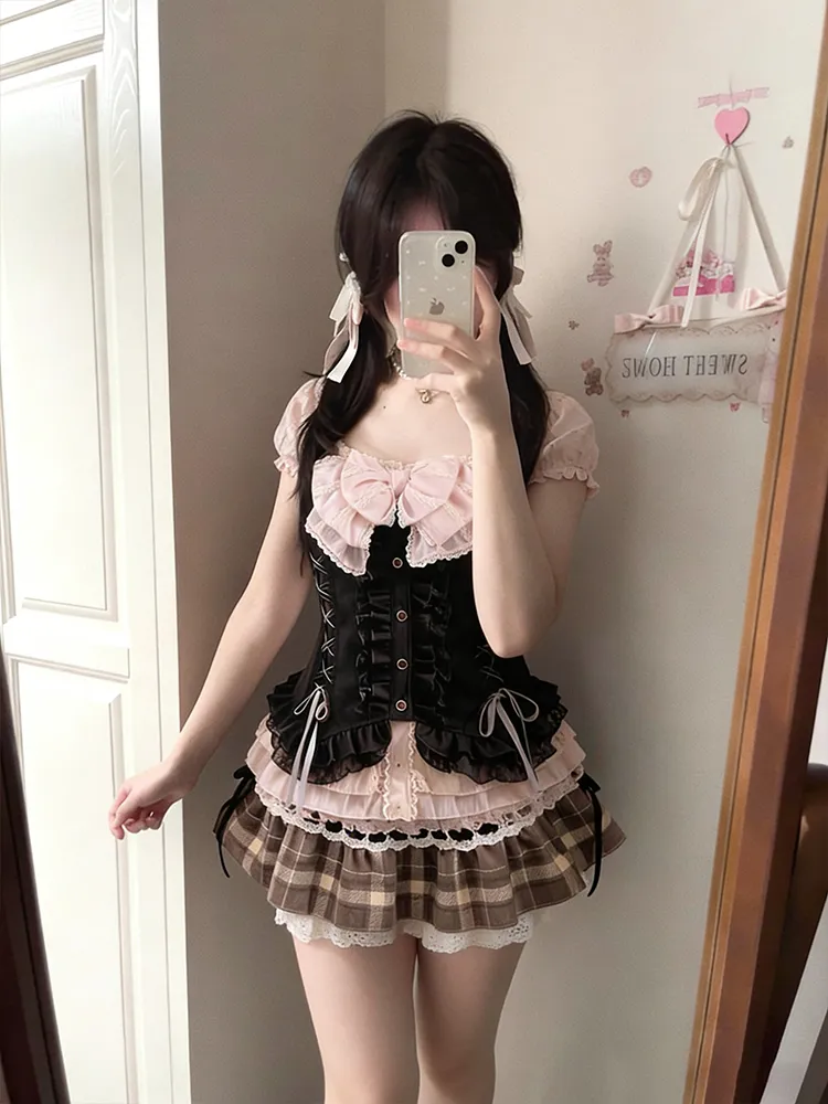 Set Tiga Potong Manis Ala Jepa - Cami Top Lace ulasan dan harga